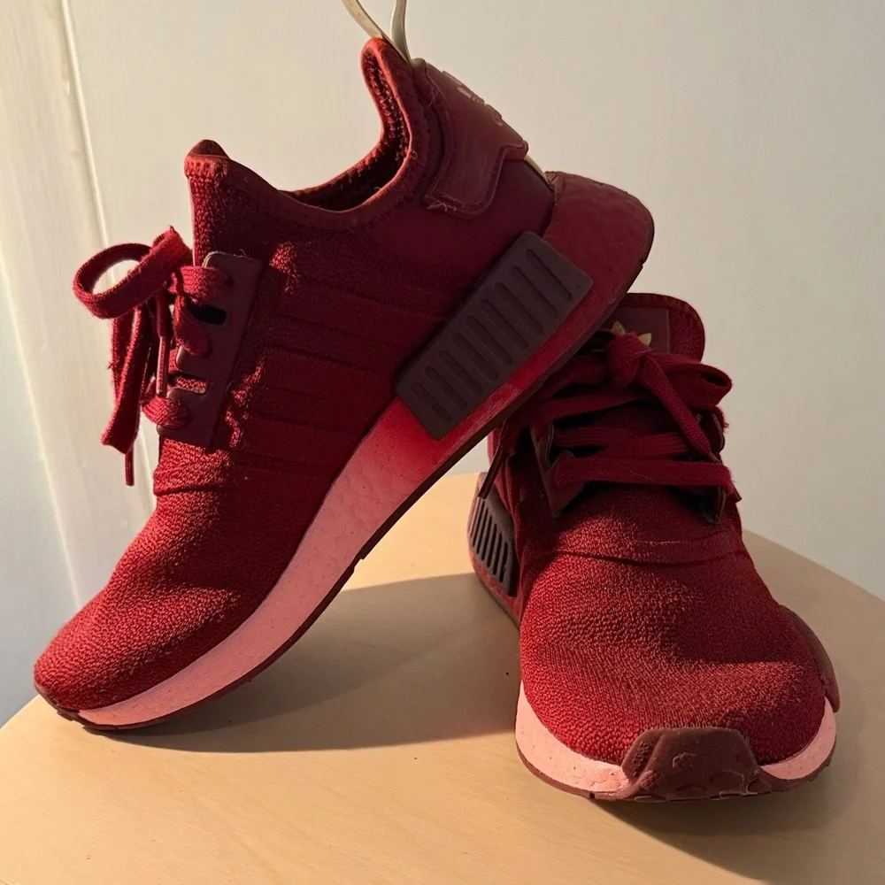 Adidas NMD R1 Burgundy Sneakers - Picture 2 of 3